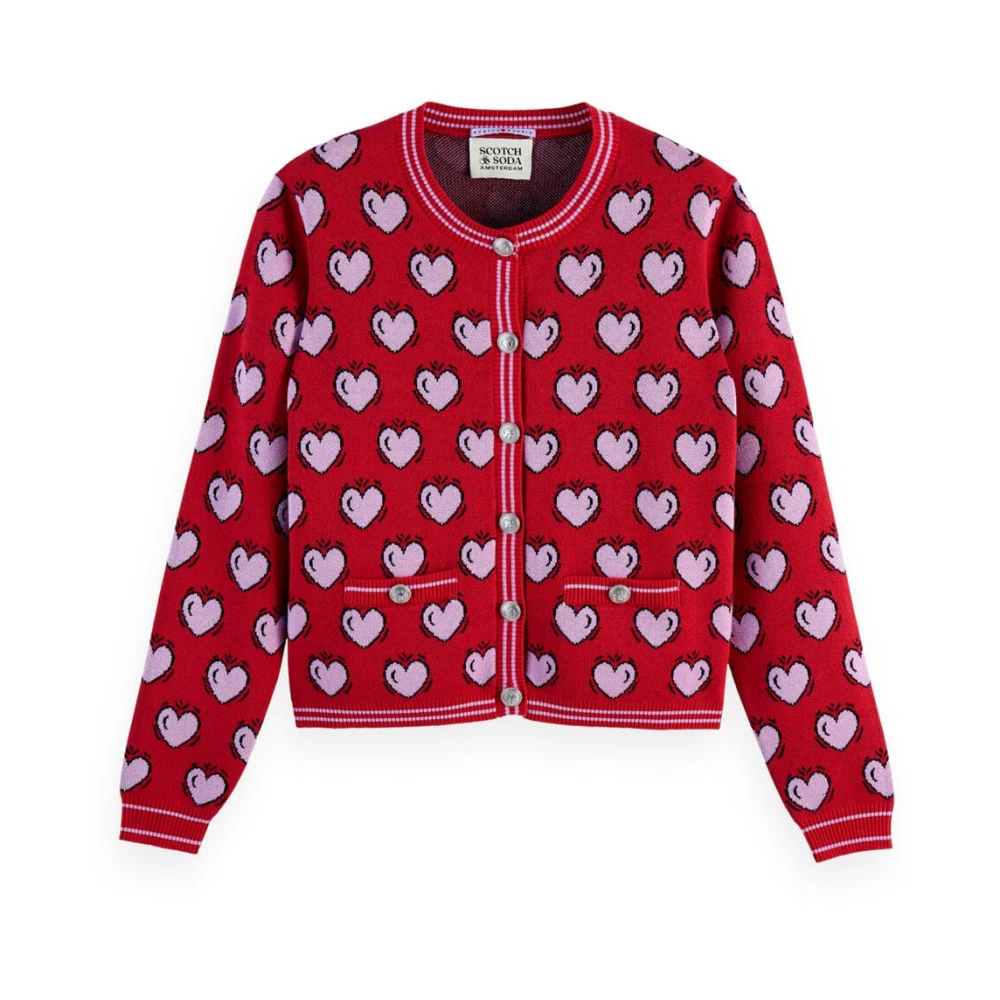 Scotch & Soda Stijlvolle Vest met Burton Morris Design Pink Dames