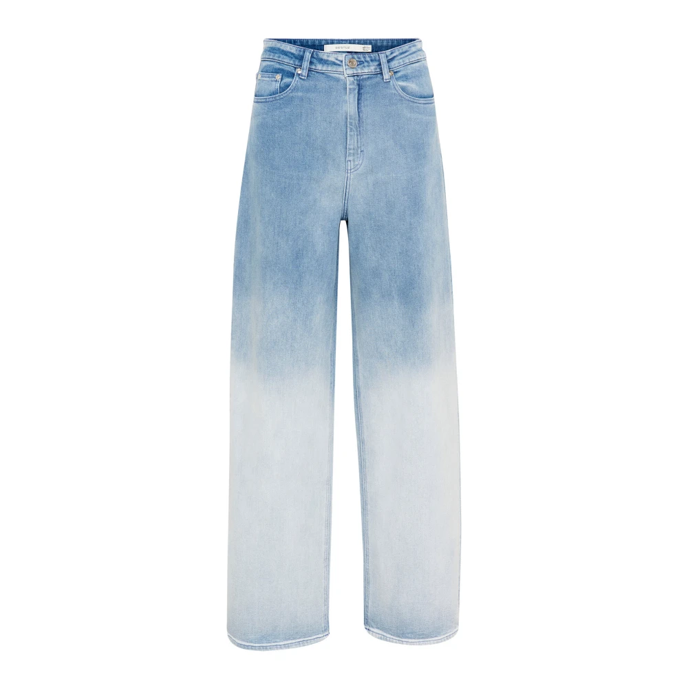 Gestuz Wijde Pijp Jeans Faded Blue Dames