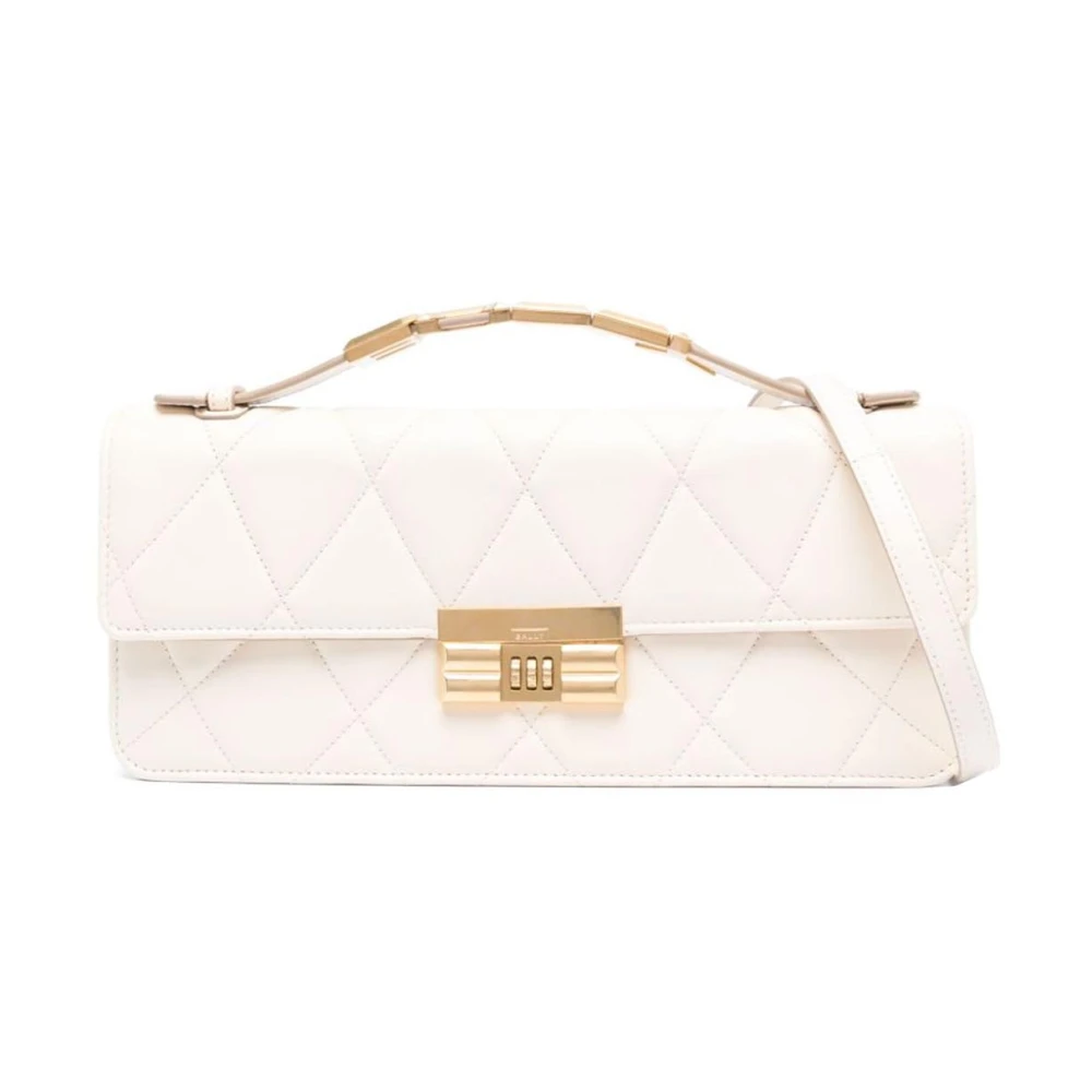 Bally Kleine handtas met schouderband en logo White Dames