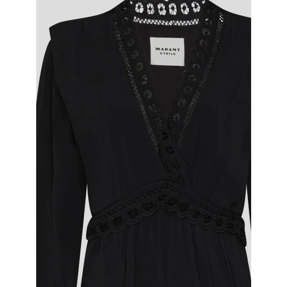 Isabel Marant Étoile Elegante Viscose Jurk Black Dames
