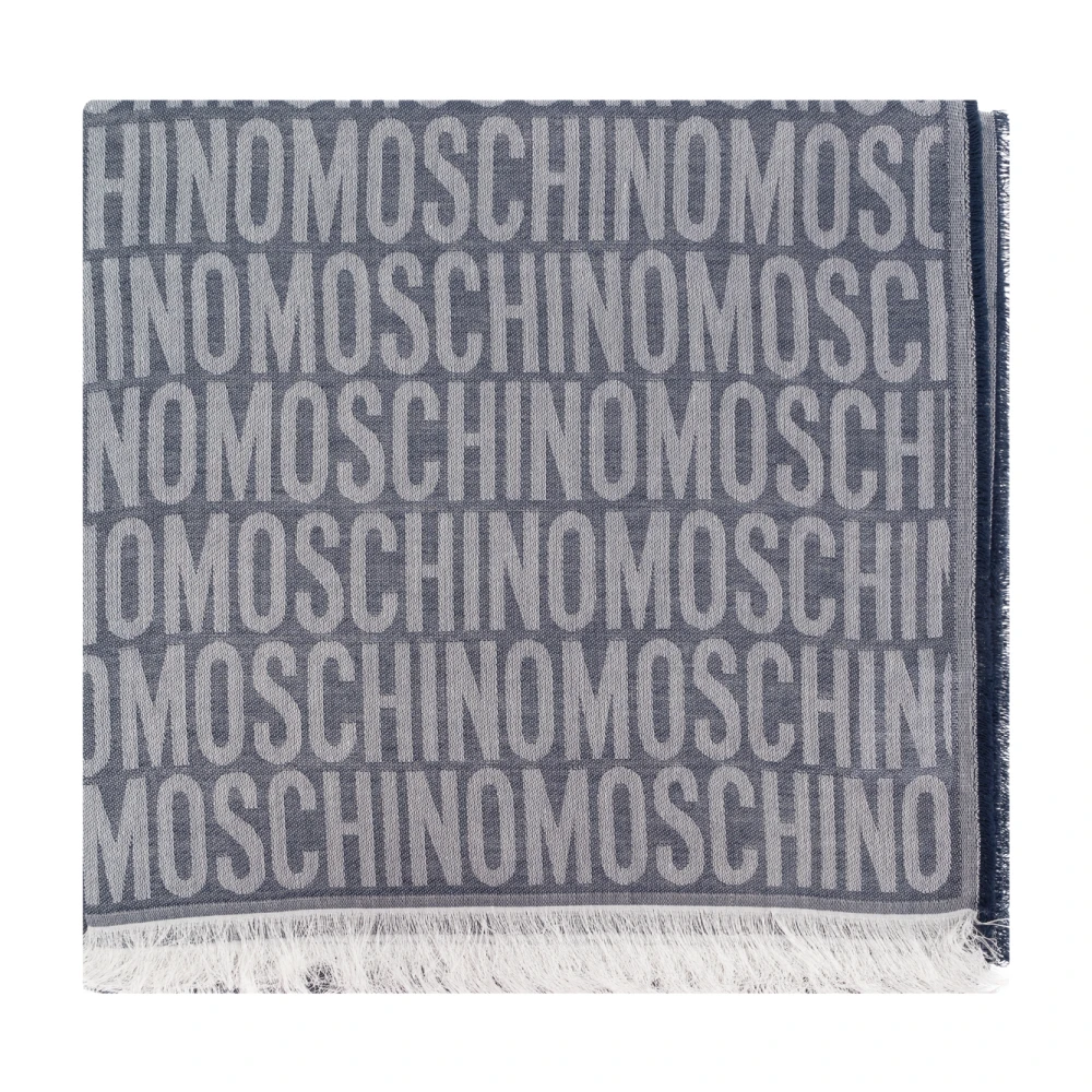 Moschino Sjaal met monogram Blue Unisex