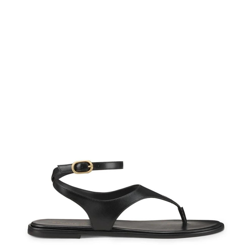 Stuart Weitzman Women's Black Flat Sandals, 7 Uk, Marley Sandal