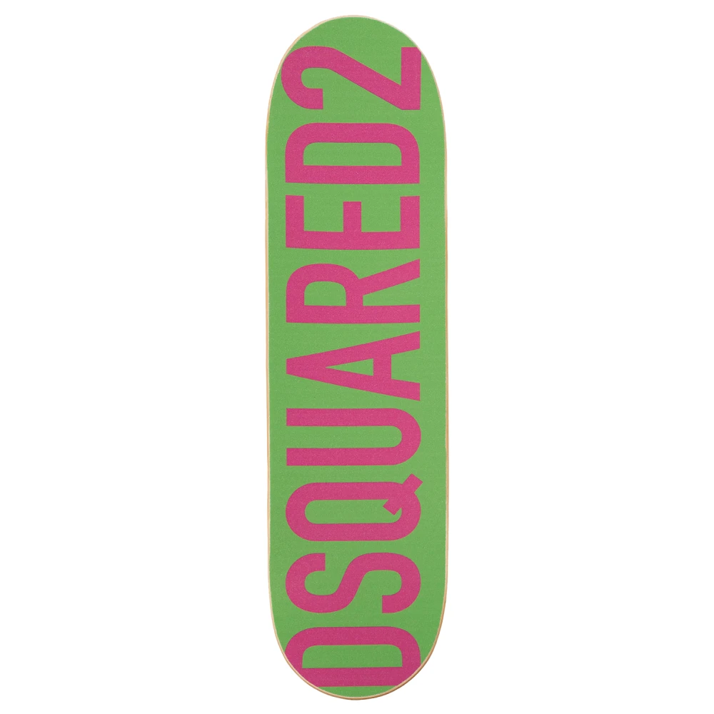 Dsquared2 Grönt och Rosa Skateboard Deck för Kvinnliga Skateboardåkare Multicolor, Unisex