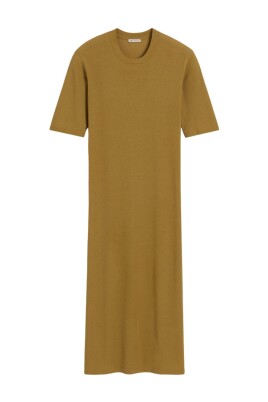embroidered-logo-crew-neck-dress-brown