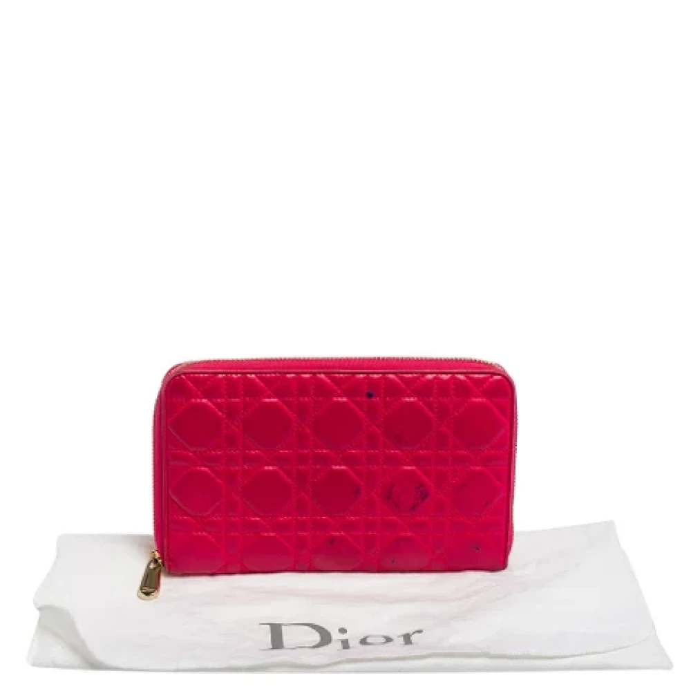 Dior Vintage Pre-owned Leather wallets Pink Dames
