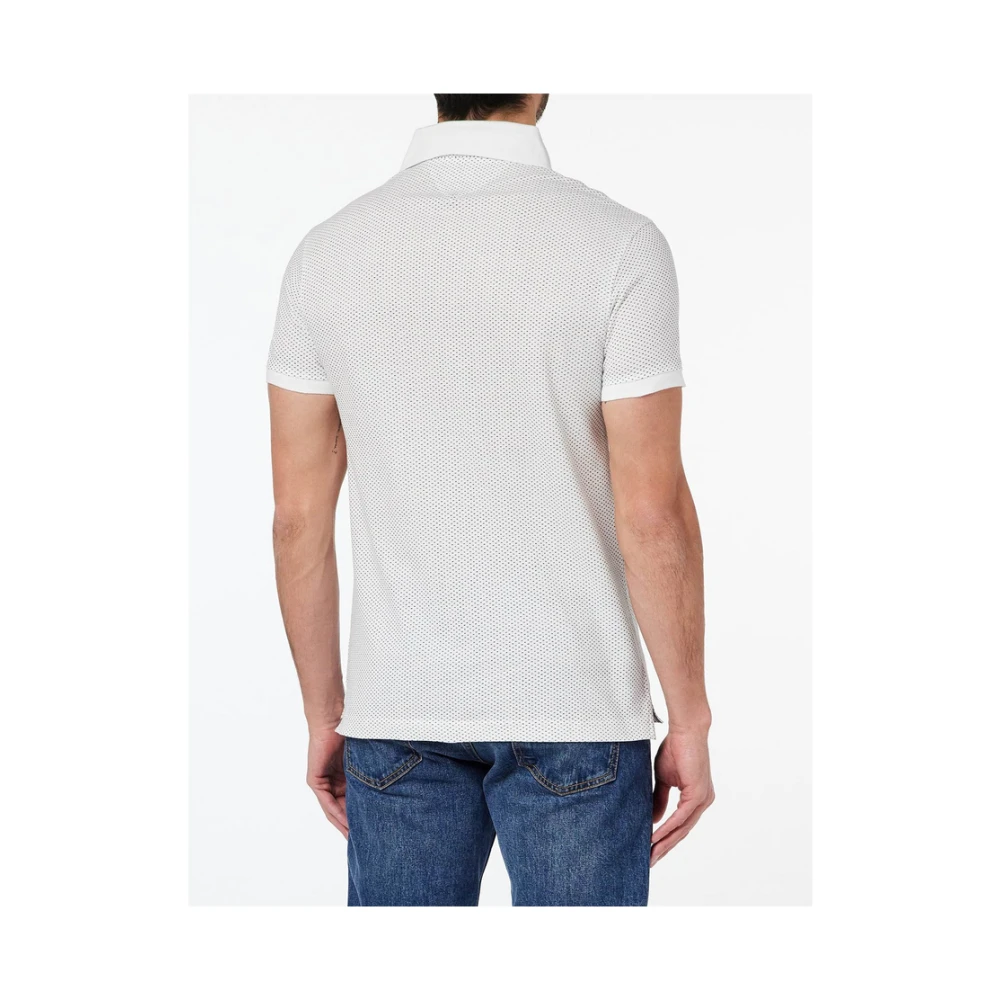 Tommy Hilfiger Micro Print Slim Polo Shirt White Heren