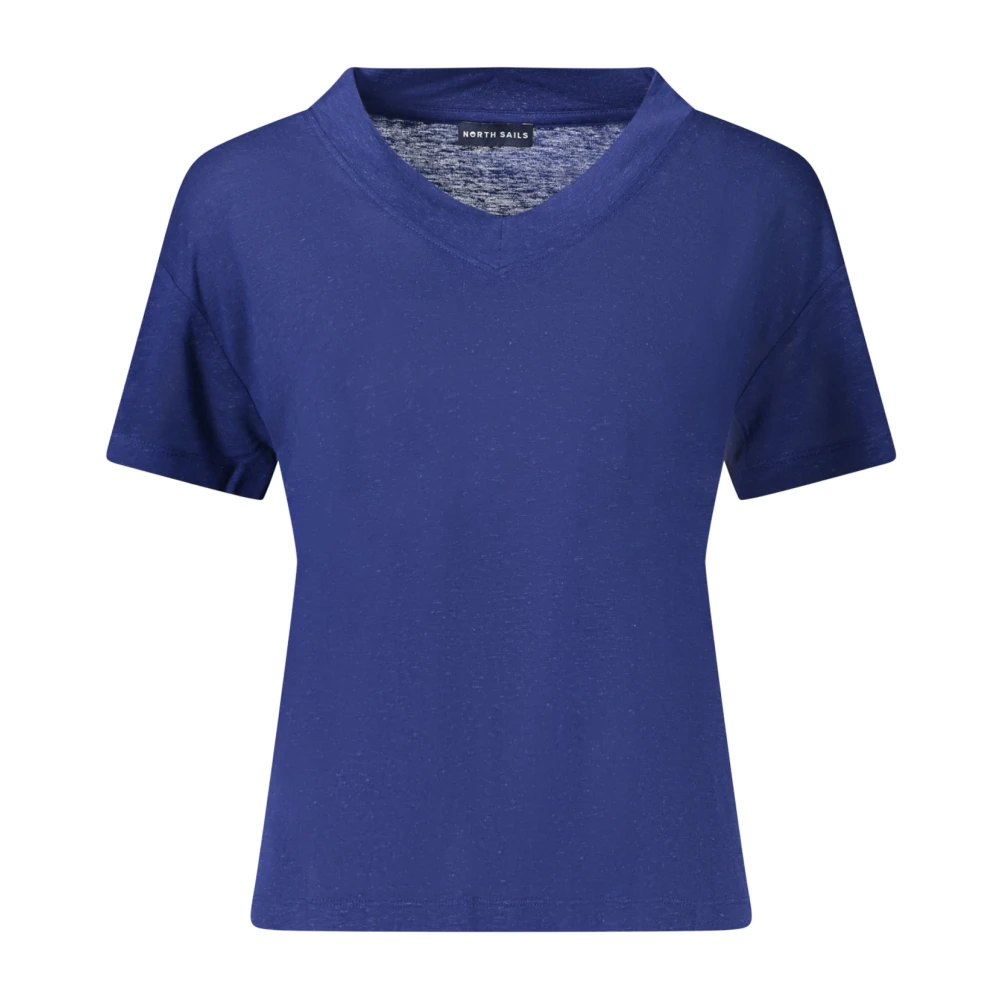 North Sails Short-Sleeved V-Neck T-Shirt - Female - T-Shirts - Blue - Xs - Tops