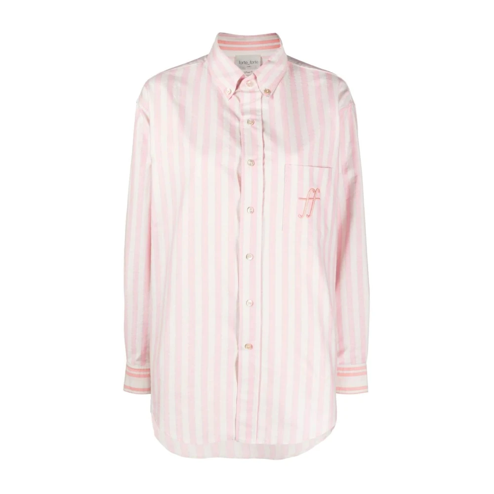 Forte Long Sleeve Tops Pink Dames