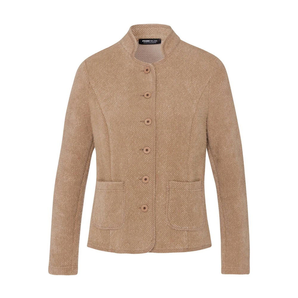 Frank Walder Elegant Blazer NOS Strick Brown Dames