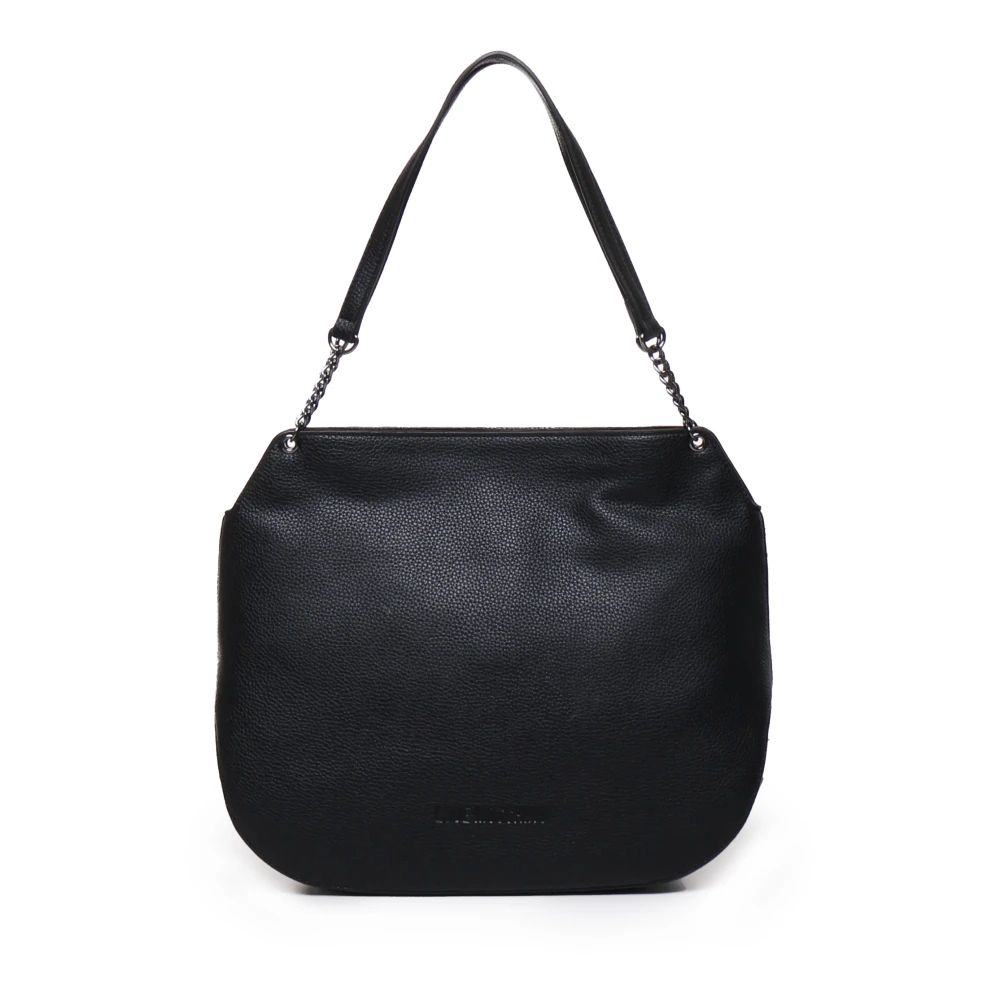 Love Moschino Zwarte Schoudertas met Ritssluiting Black Dames