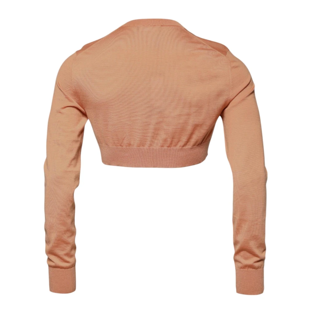 Dolce & Gabbana Beige Wol Crewneck Sweater Beige Heren
