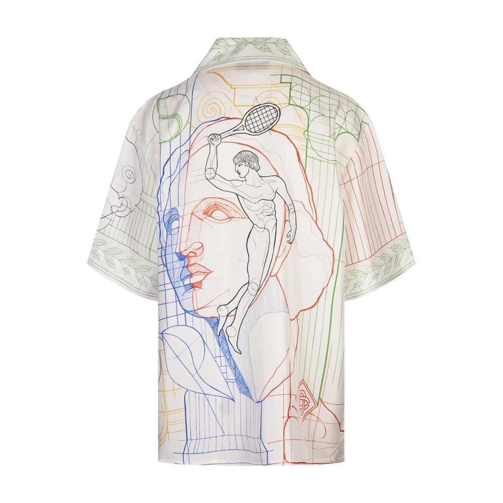 Casablanca Multicolor Tennis Play Zijden Shirt Multicolor Dames
