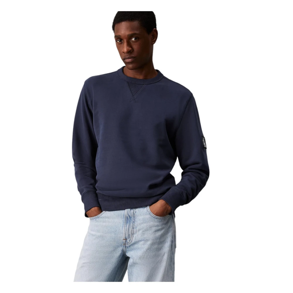 Calvin Klein Jeans Crew Neck Sweatshirt Blue Heren