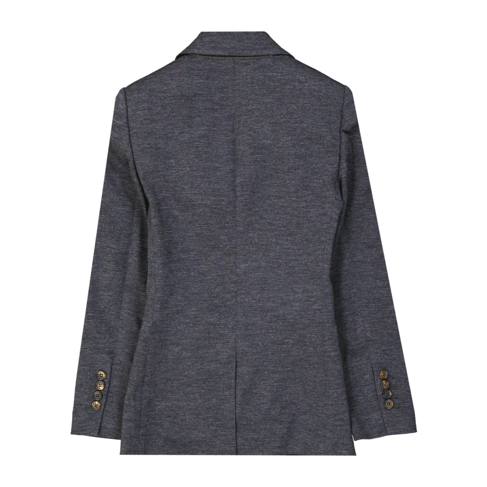 BRUNELLO CUCINELLI Grijze Wol Blazer voor Dames Gray Dames