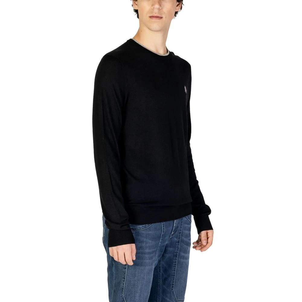 U.s. Polo Assn. Zwarte Viscose Gebreide Trui Black Heren