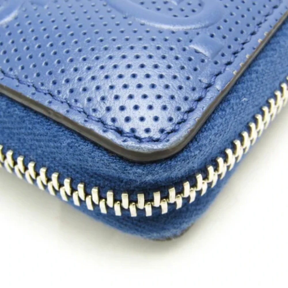 Gucci Vintage Pre-owned Leather wallets Blue Dames