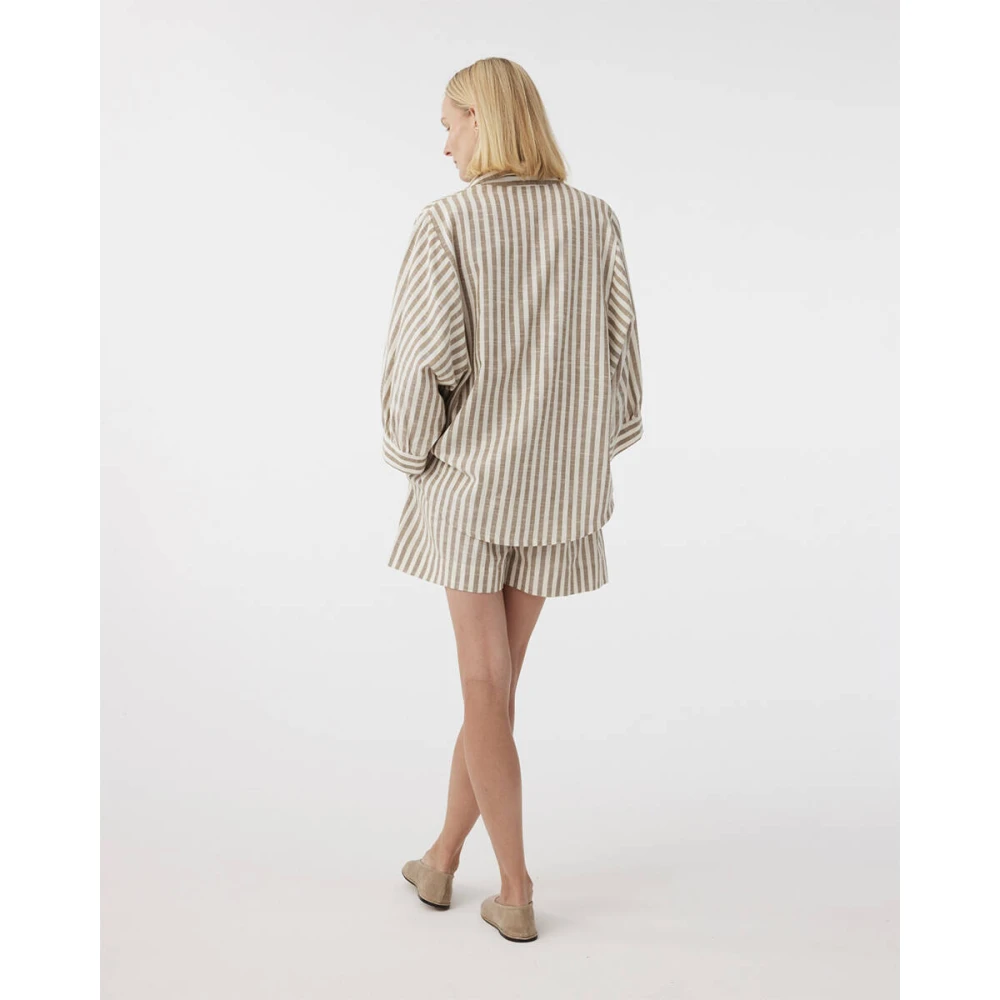 Knit-ted Blouse Korte Mouw Becca Brown Dames