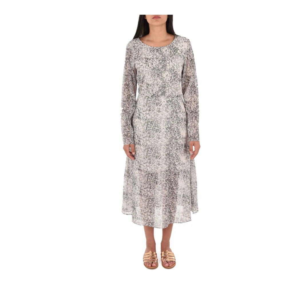 Molly Bracken Gedrukte Open Rug Jurk Wit Multicolor Dames
