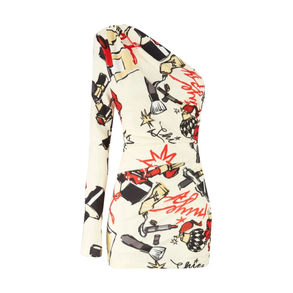 Aniye By Asymmetrische Mini Jurk in Wit Multicolor Dames