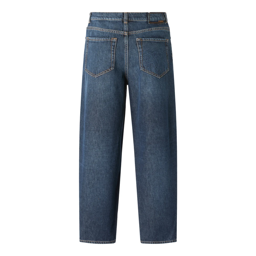 Pinko Estelle Jeans - Female - Straight Fit Jeans - Blue - W29 - Jeans - Image 4