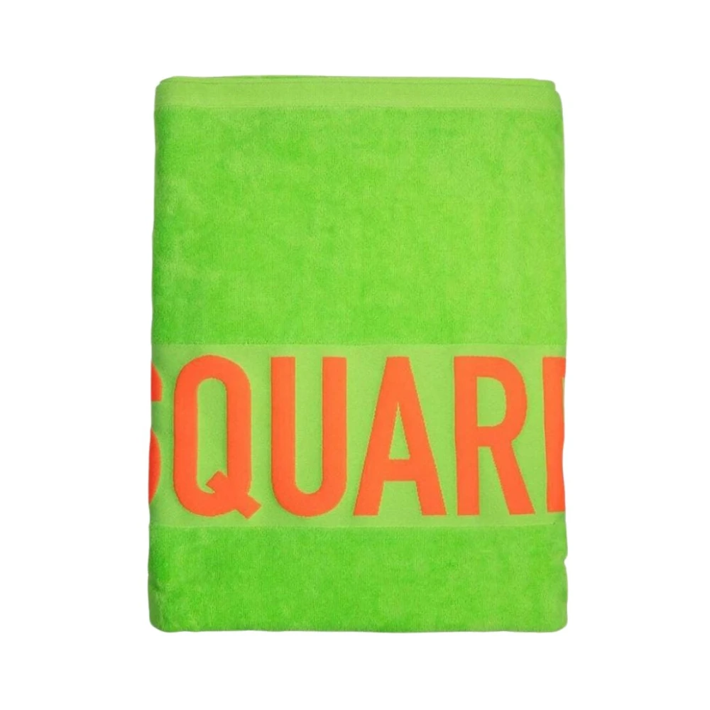 Dsquared2 Contrasterend Logo Print Strandlaken Green Dames