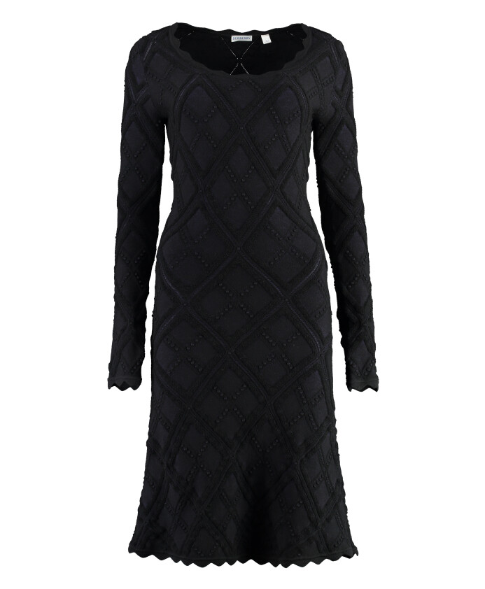 scalloped-detail-flared-hem-dress