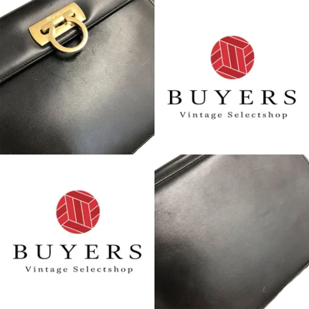 Salvatore Ferragamo Pre-owned Leather handbags Black Dames