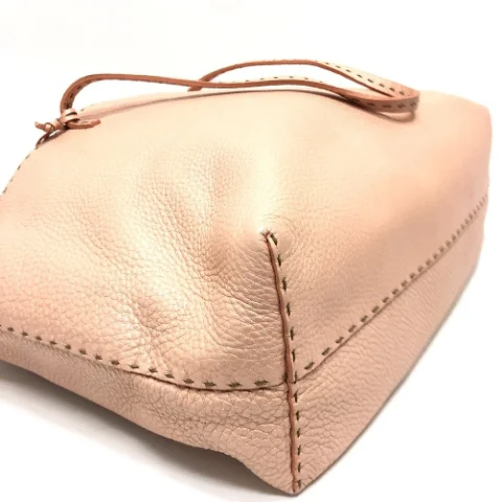 Fendi Vintage Pre-owned Leather totes Beige Dames