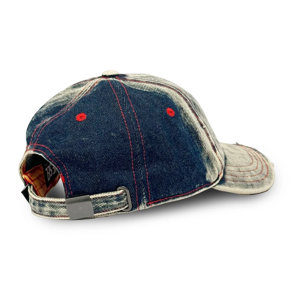 Diesel Sandblast Denim Hat Blue Dames