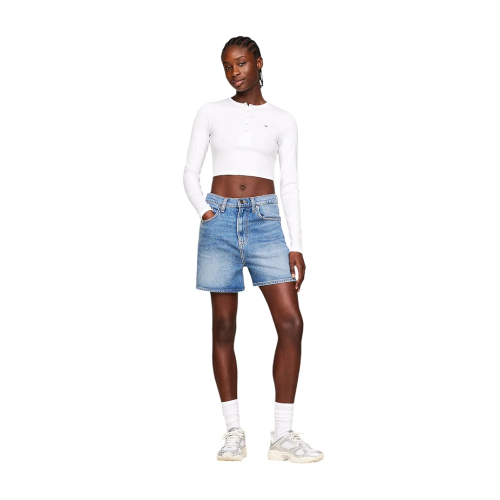 Tommy Jeans Ronde Hals T-shirt White Dames