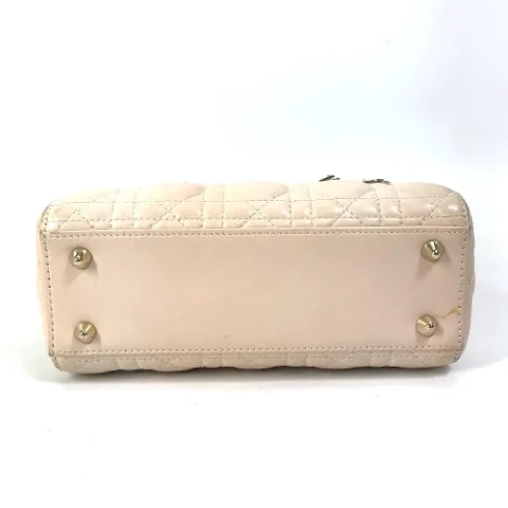 Dior Vintage Pre-owned Leather dior-bags Beige Dames