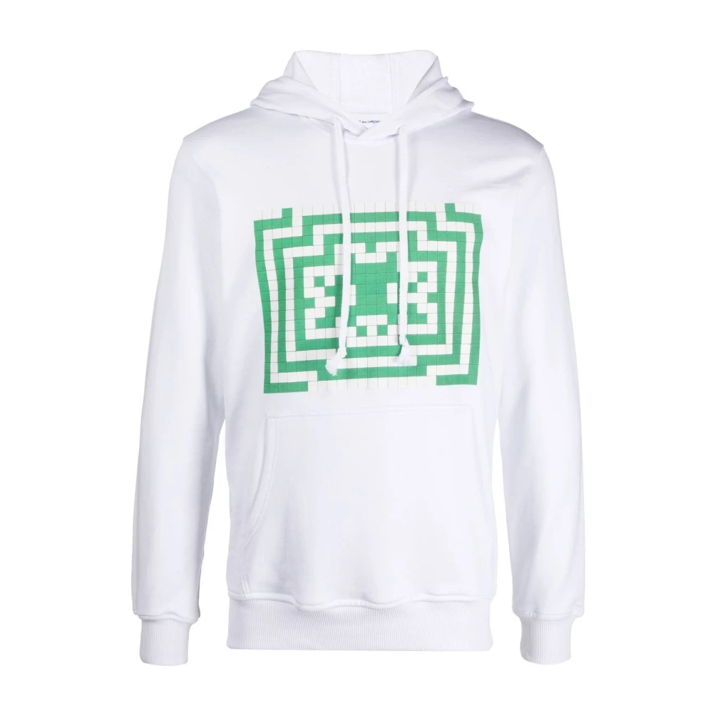 Comme des Garçons Grafische Print Lange Mouwen Hoodie White Heren