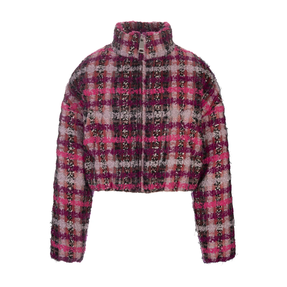 Fuchsia Tweed Moon Cropped Jacket