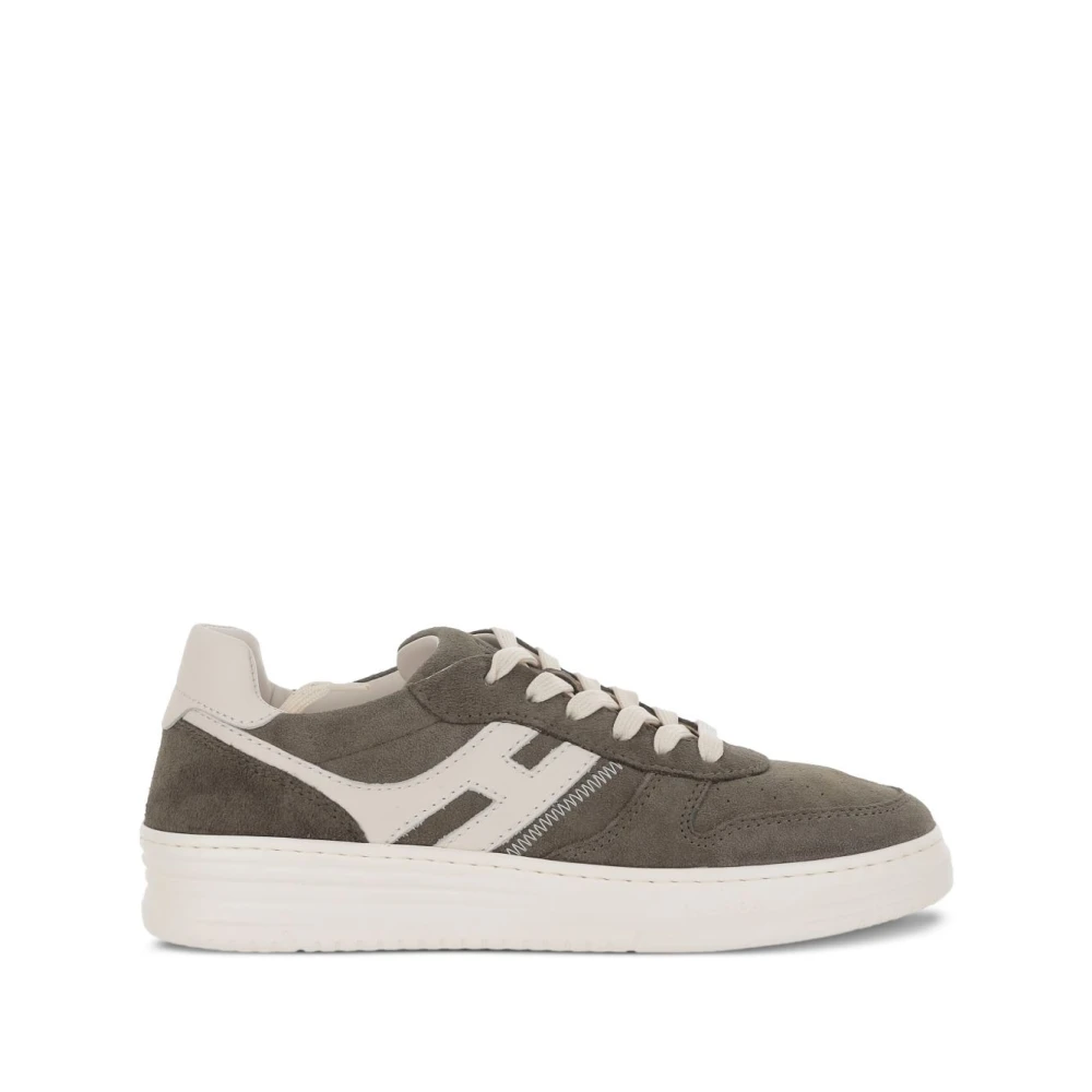 Hogan Groene Suède Leren Sneakers Geheugenschuim Heren Schoenen