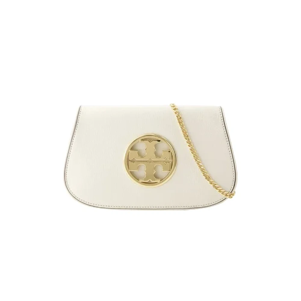 TORY BURCH Leather clutches White Unisex