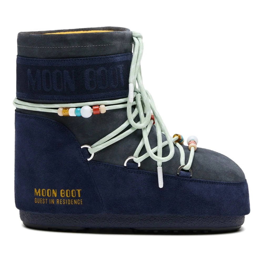 Moon Boot Women's Blue Icon Low - Winter Boots - 6 Uk - Shoes