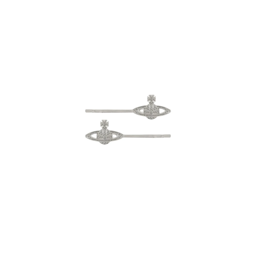 Vivienne Westwood Orb Detail Platinum Haarspelden Gray Dames