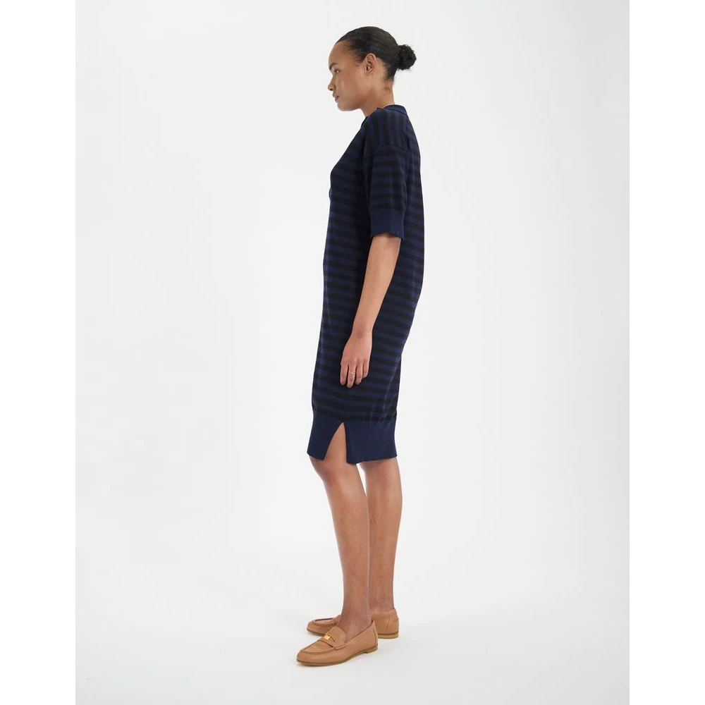 Ines De La Fressange Paris Océane katoenen gestreepte jurk Blue Dames
