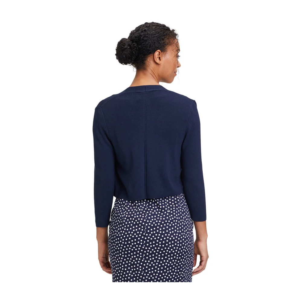 Vera Mont Kortmouw Gebreid Vest Blue Dames