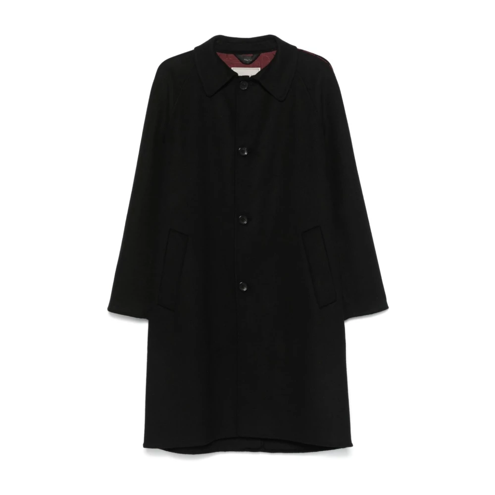 Paltò Lange wollen jas Nero Aw24 Black Heren