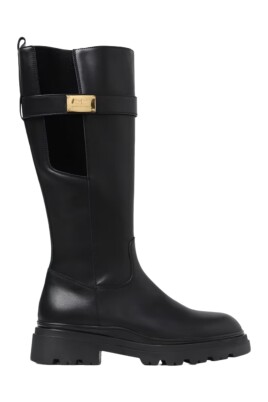 black-leather-slip-on-boots