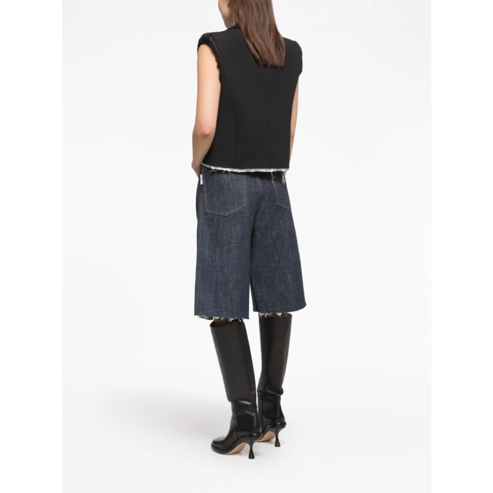 AZ Factory Oversized Denim Jeans met Kristal Knoop Blue Dames