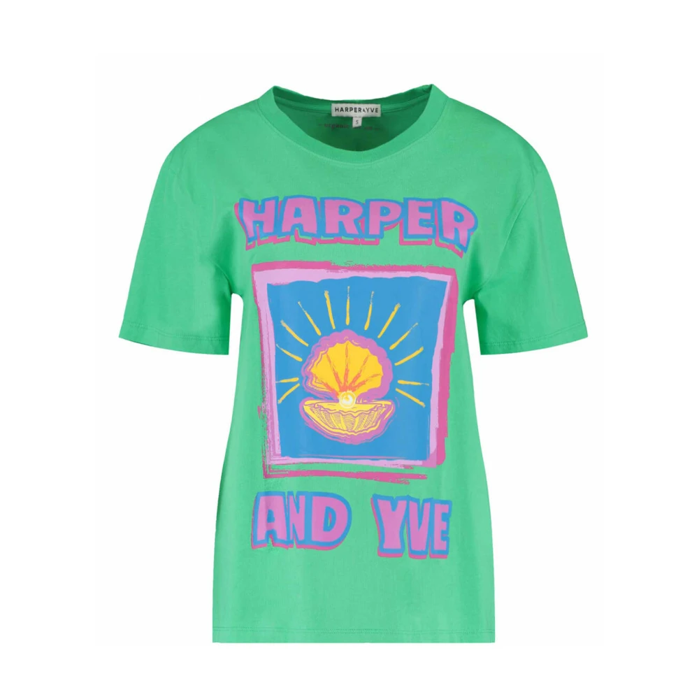 Harper & Yve Moderne Shell-Ss T-shirt Green Dames
