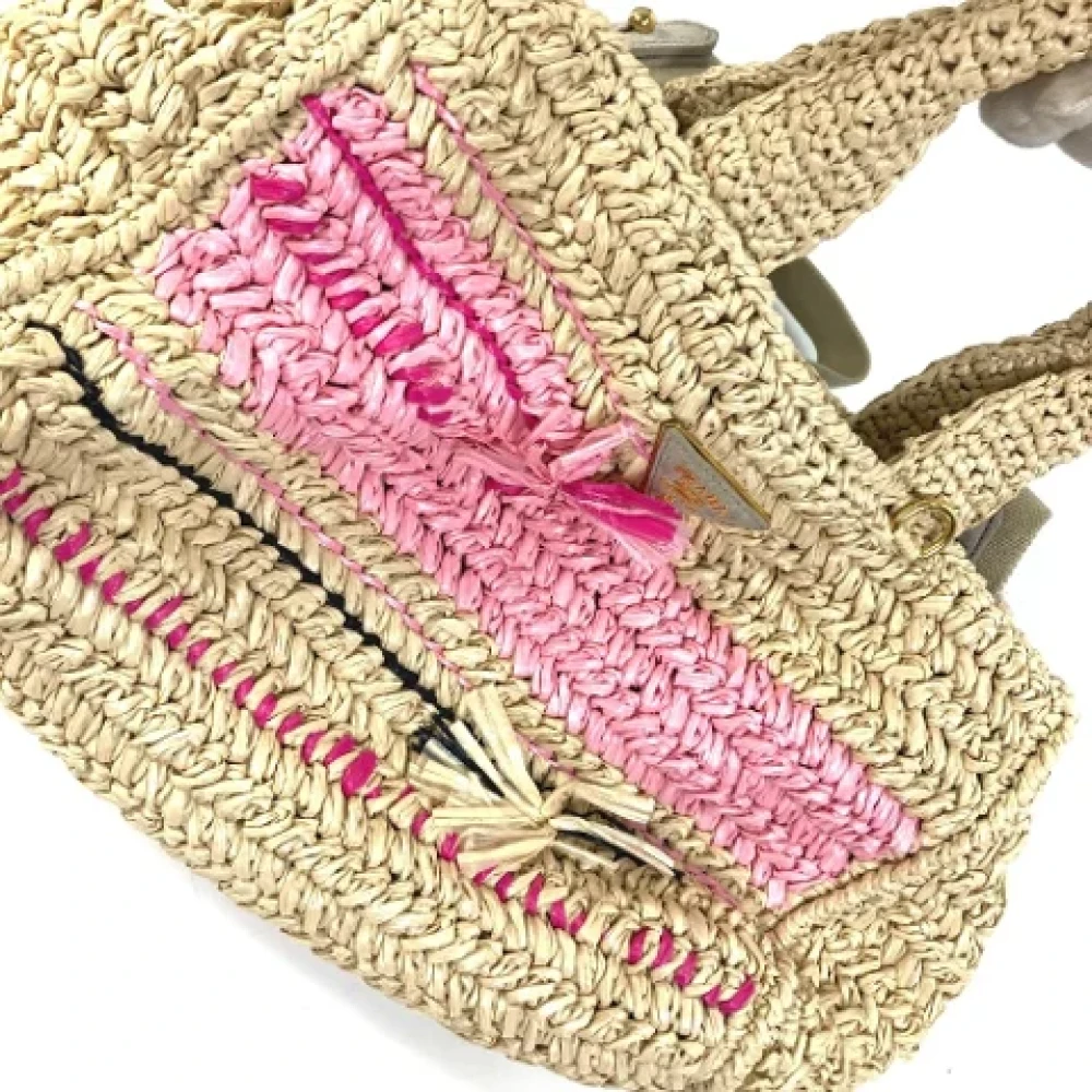 Prada Vintage Pre-owned Fabric prada-bags Beige Dames