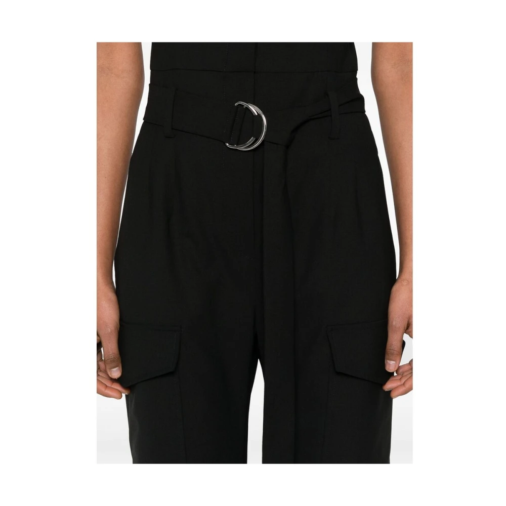 IRO Zwarte Jumpsuit met Verstelbare Bandjes Black Dames