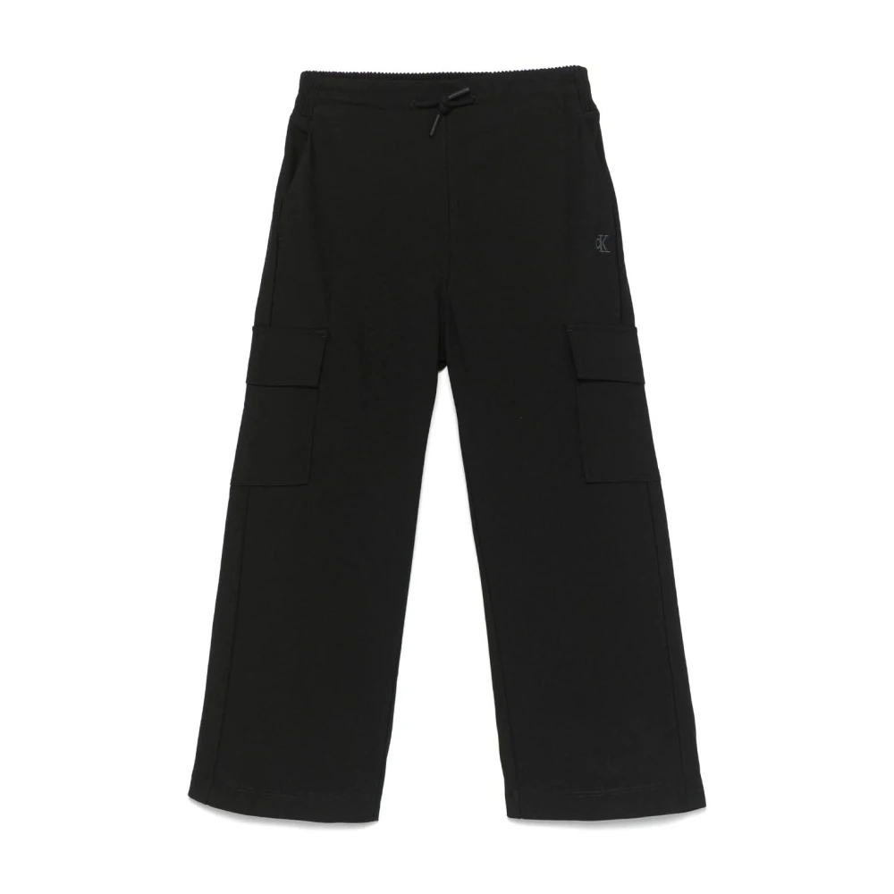 Calvin Klein Jeans Boys Black Trousers, 10 Y, Technical Cargo Trousers