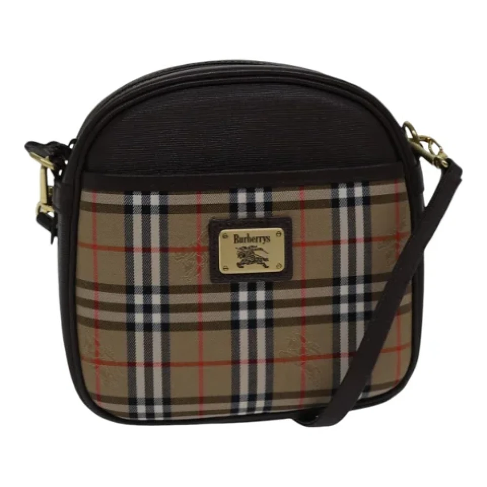 Burberry Vintage Pre-owned Canvas crossbody-bags Beige Dames