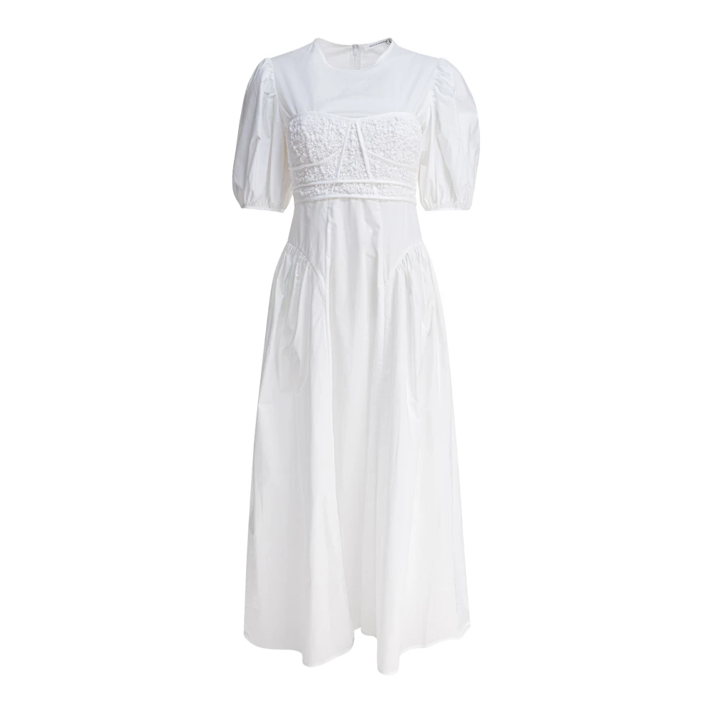 Cecilie Bahnsen Women's White Cotton Dress Elegant Style