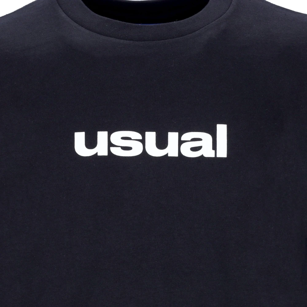 Usual Worldwide Locals Tee Zwart T-shirt Black Heren