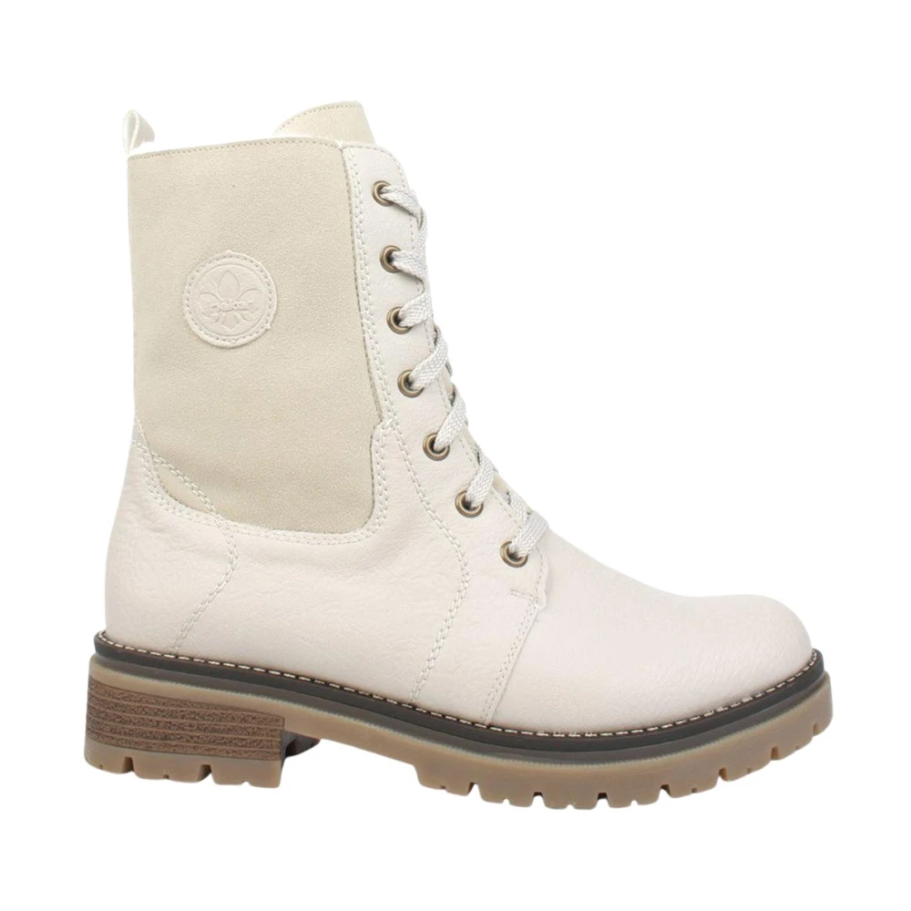 Rieker Women's Beige Lace-Up Boots, 5 Uk, Casual Ankle Boots